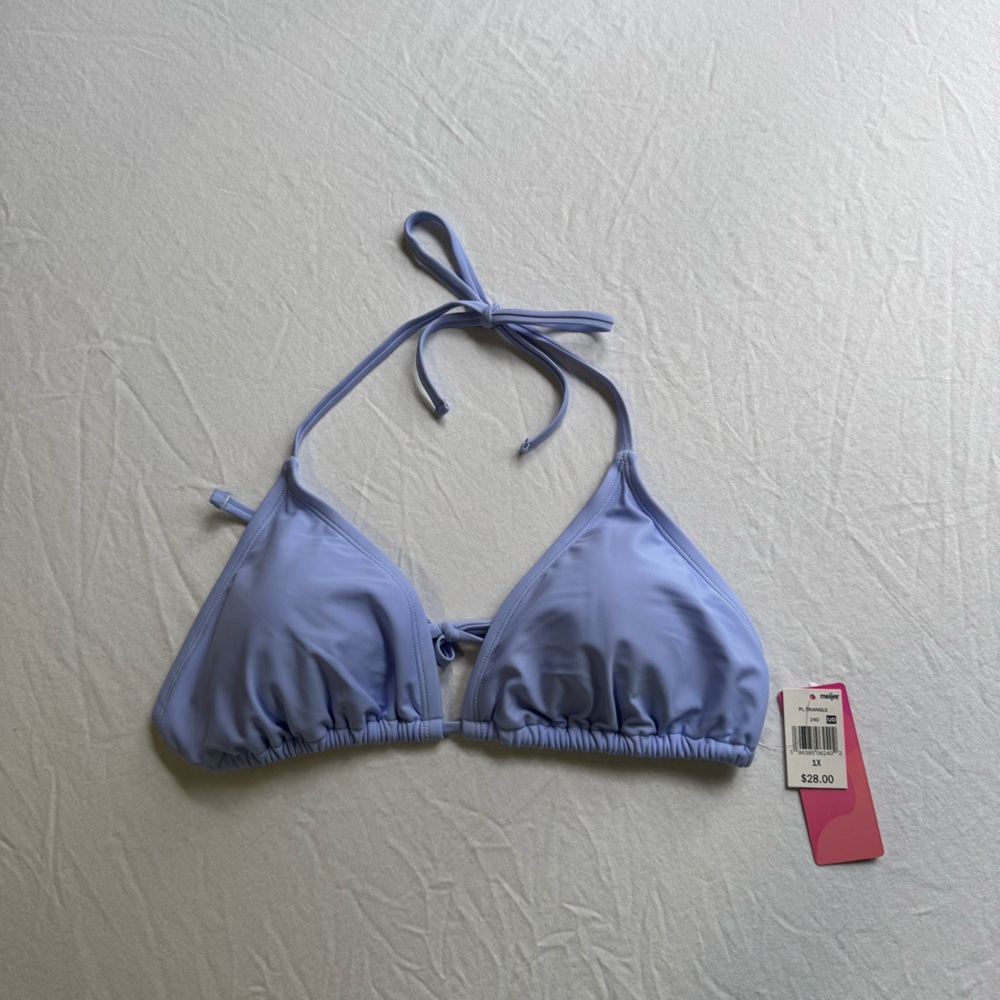 Chic Lavender Triangle Bikini Top